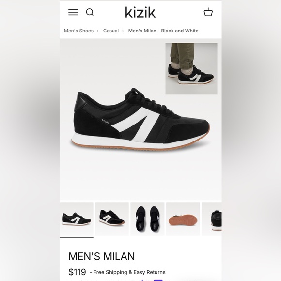 KIZIK NWOT MILAN HANDS FREE SLIP ON SNEAKERS ADAPTIVE BLACK SZ M 8 W 9.5 EU 41 - Picture 2 of 16